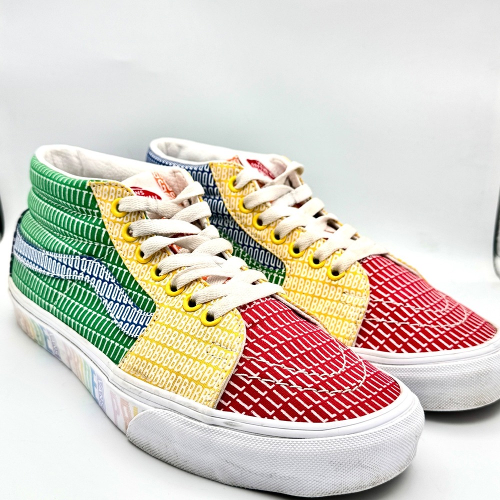 Vans Sk8-Mid Pride Patchwork Multicolor Alphabet … - image 1